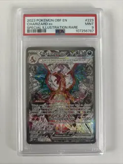 2023 POKEMON OBF EN-OBSIDIAN FLAMES SPECIAL ILLUSTRATION RARE CHARIZARD EX PSA 9 - Image 1