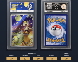 Pokemon Meowth Illustration Rare Card Gem Vol 3 0207/07 Chinese Exclusive Ace 10 - Image 3