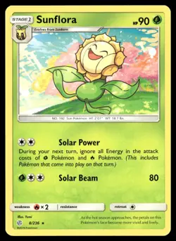 Sunflora 8/236 Rare Cosmic Eclipse Pokemon Near Mint - Image 1