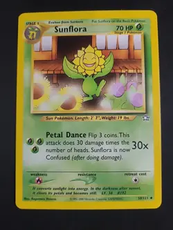 Sunflora 50/111 Neo Genesis Pokemon TCG Card - NM+ - Image 1