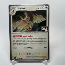 Play! Pokemon Prize Pack 7 - Stellar Crown - Noctowl 115/142 - Stamped - NM - Image 1