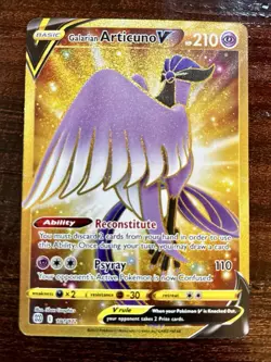 Pokemon TCG Galarian Articuno v 181/172 Brilliant Stars Secret Rare Gold - Image 1