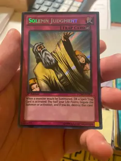 Yu-Gi-Oh! Solemn Judgement LCJW-EN182 Secret Rare 1st Edition Near Mint NM - Image 1