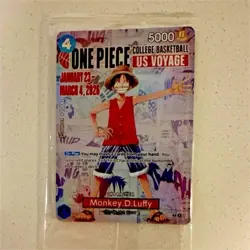 Bandai Namco One Piece CCG Monkey.D.Luffy US Voyage Promo Character Card - Image 1