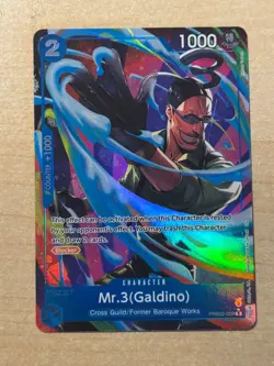 One Piece Card Game 🏴‍☠PRB02-009 Mr.3(Galdino) RARE NM Alt Art Foil ENGLISH - Image 1