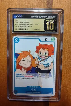 2026 One Piece Girl Tournament Promo P-096 OP14 Release Even CGC 10 Pristine - Image 2