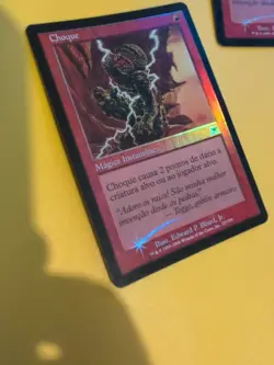 Shock x3 Instant Onslaught. MTG Card. Old vintage FOIL.2 foreign 'choque' - Image 2