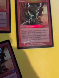 Shock x3 Instant Onslaught. MTG Card. Old vintage FOIL.2 foreign 'choque' - Image 5