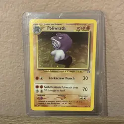 Pokemon Poliwrath Neo Discovery Holo Rare 9/75 Stage 2 90 HP Unlimited Card - Image 1