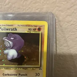 Pokemon Poliwrath Neo Discovery Holo Rare 9/75 Stage 2 90 HP Unlimited Card - Image 3