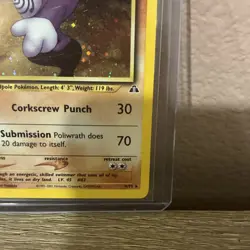 Pokemon Poliwrath Neo Discovery Holo Rare 9/75 Stage 2 90 HP Unlimited Card - Image 4