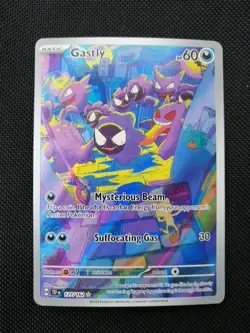 Pokemon TCG Gastly Holo Card Illustration 177/162 Temporal Forces NM - Image 1