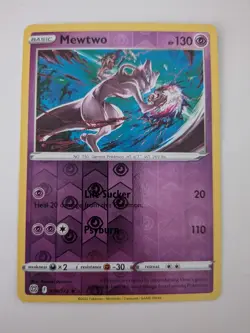 Mewtwo 056/172 Rare Reverse Holo SWSH09: Brilliant Stars Pokemon Card - Image 1