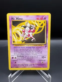 Mr. Mime 27/130 Rare Base Set 2 Pokemon Card MP - Image 1