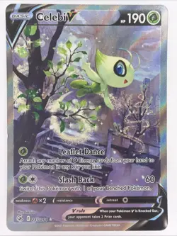 Pokemon TCG Celebi v 245/264 Fusion Strike Alternate Art Rare Holo Card - Image 1