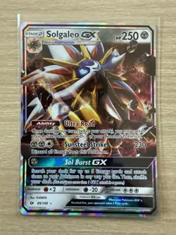 Solgaleo GX 89/149 Sun & Moon Pokemon Card Ultra Rare Full Art - NM - Image 3