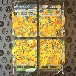 Pokemon TCG Pikachu V-Union 4 Promo Holo Cards 25th Anniversary Japanese 2021 - Image 1