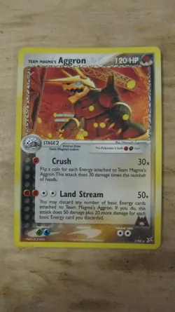 Pokemon TCG Team Magma's Aggron Holo Rare Card 7/95 - Image 1