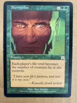 MTG 1x Biorhythm # 247 Onslaught Premodern Magic the Gathering Card x1 MP - Image 1