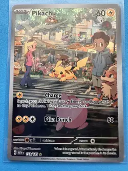 Pokemon TCG Pikachu Illustration Rare Holo Card 173/165 Scarlet & Violet 151 - Image 1