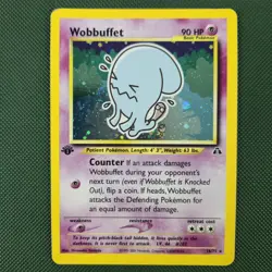 1st Edition Wobbuffet 16/75 Neo Discovery Holo Rare 2001 Nintendo Pokemon Card - Image 1