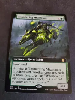 Thundering Mightmare (075) Extended Art Crimson Vow Commander VOC MTG NM - Image 1
