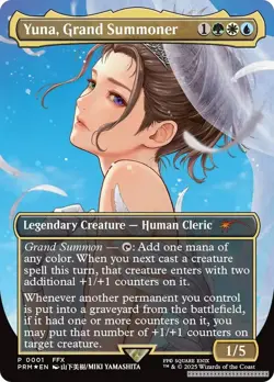 Yuna, Grand Summoner (Borderless) [WPN - 1] - NM [Foil] TCG MTG - Image 1