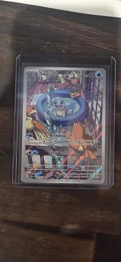 Pokemon Squirtle TCG Full Art Holo Card 148/142 Stellar Crown Illustration Rare - Image 1