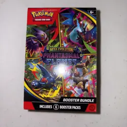 Pokemon TCG Mega Evolution Phantasmal Flames Booster Bundles New Sealed 6 Packs - Image 1