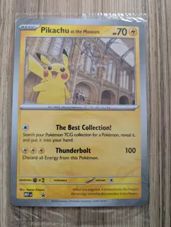 Pokemon Pikachu At The Museum Pokemon Card, Oversize Promo - Image 1