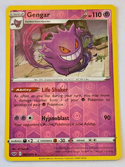 Pokemon TCG: Gengar Sword & Shield #85/202 Reverse Holo Near Mint (NM) - Image 1