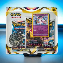 Pokemon TCG Sword & Shield Astral Radiance 3 Pack Blister Sylveon Sealed - Image 1