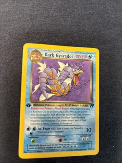 Pokemon 1st Edition Dark Gyarados Rocket RARE 25/82 Lightly Played Excel. WOTC - Image 1