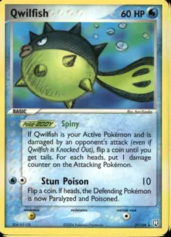 Qwilfish 27/109 Non Holo Rare EX Team Rocket Returns Pokemon - Image 1