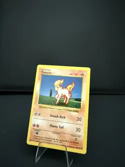 Ponyta 60/102 Common Base Set Shadowless Pokemon Unlimited LP - Image 1
