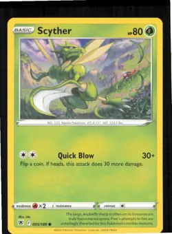 Scyther 005/189 Common Astral Radiance Pokemon Lightly Played - Image 1