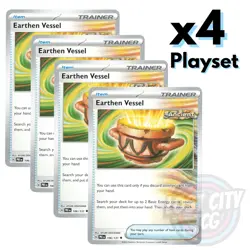 4x Earthen Vessel 106/131 (Playset) - Prismatic Evolutions - x4 Pokemon TCG NM - Image 1