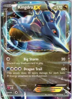 KINGDRA EX 73/124 HOLO FATES COLLIDE POKEMON HP - Image 1
