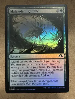 Foil Malevolent Rumble - Modern Horizons 3 - NM MTG - Image 1