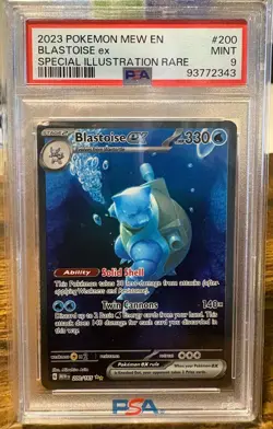 PSA 9 Blastoise ex 200/165 Special Illustration Pokemon 151 Scarlet & VioleT - Image 1