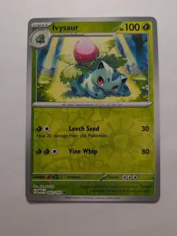 Ivysaur 002/165 Reverse Holo Pokemon - 151 Scarlet and Violet - Image 1