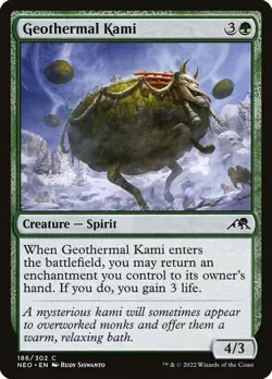 MTG Magic NEO Kamigawa Neon Dynasty - 1x EN NM 186 C Geothermal Kami - Image 1