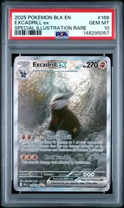 Pokemon - PSA 10 - Gem Mint Black Bolt SIR - Excadrill EX 168/086 - Image 1
