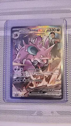 Team Rocket's Nidoking ex 233/182 Sv10: Destined Rivals Holo Pokemon - Image 1