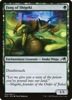 MTG Magic NEO Kamigawa Neon Dynasty - 1x EN NM 183 C Fang of Shigeki - Image 1