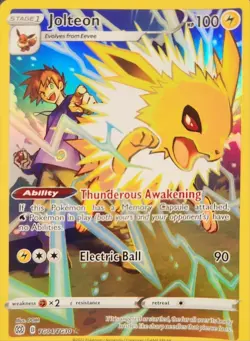 Pokemon TCG Jolteon Sword & Shield: Brilliant Stars TG04/TG30 Holo Secret Rare - Image 1