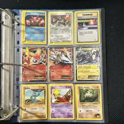 Pokemon Base Set Big 3 TRIO Blastoise Charizard Venusaur Vintage Binder Page Lot - Image 3