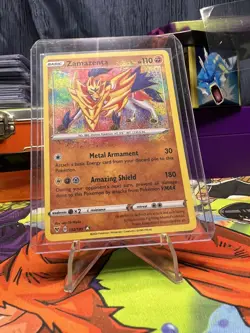 Pokemon TCG Zamazenta Vivid Voltage 102/185 Holo Amazing Rare - Image 2