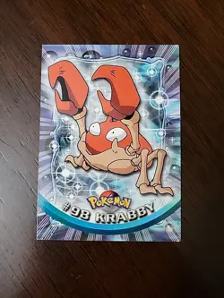 MP! Pokemon TCG Topps - Pokemon #98 Krabby TV Animation Blue Logo - Image 1