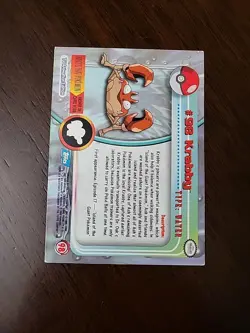 MP! Pokemon TCG Topps - Pokemon #98 Krabby TV Animation Blue Logo - Image 2